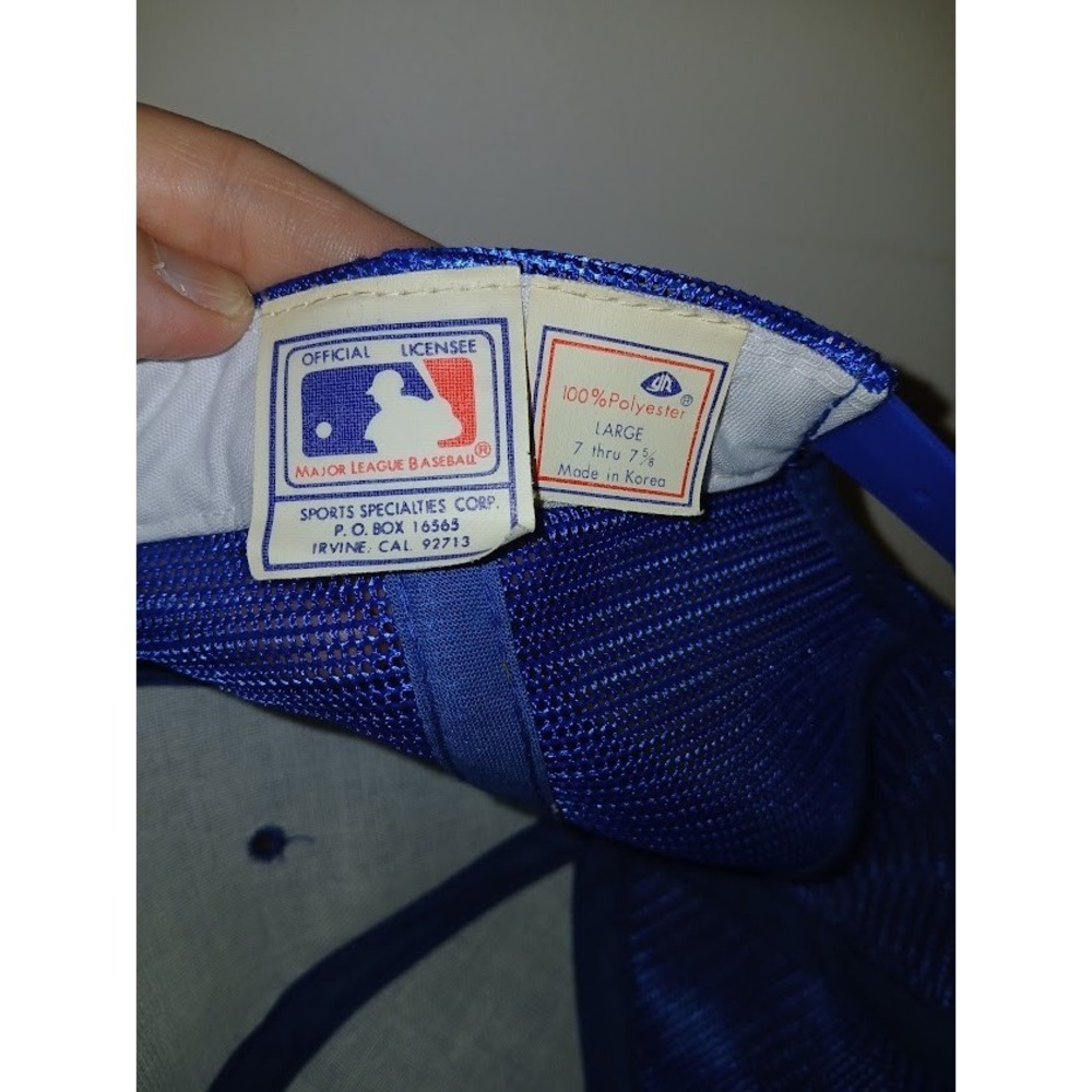 VTG Atlanta Braves Sports Specialties Hat Cap Snapback Mens Large Blue Trucker - Picture 6 of 6